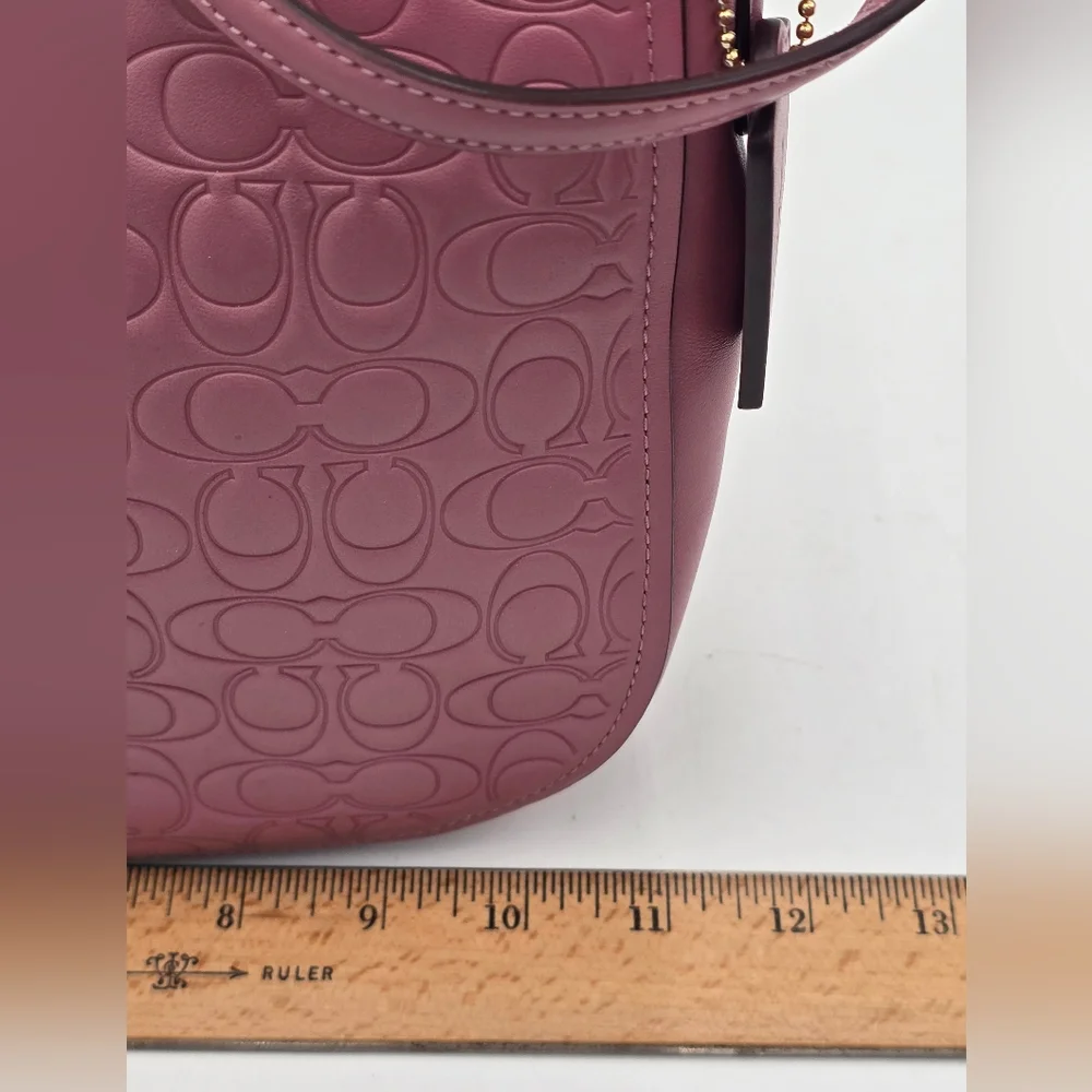 Coach Teri Hobo In Signature Embossed Leather, EUC - Picture 12 of 15